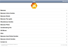 Tablet Screenshot of beeswaxcandlesonline.com